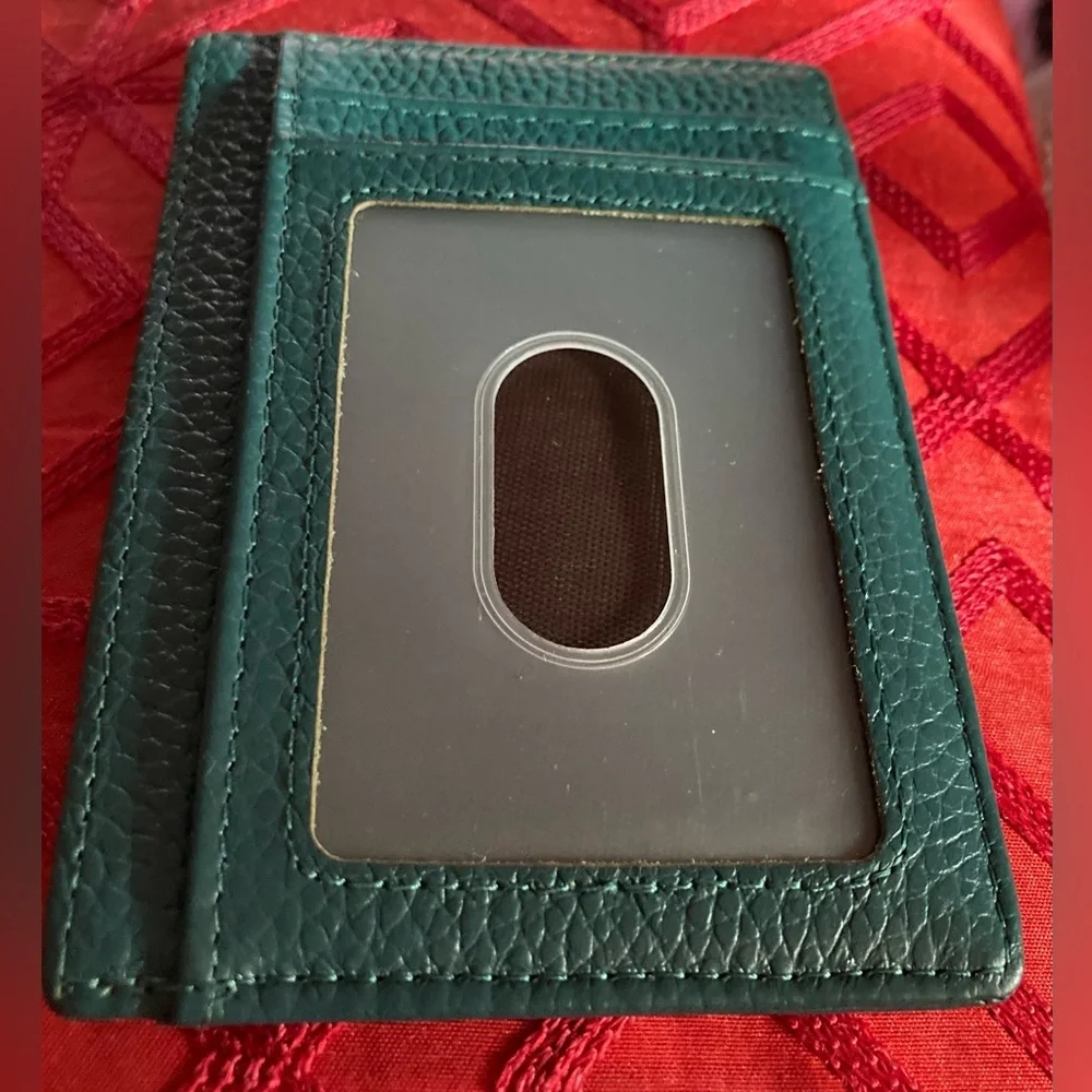 BANDI Slim Wallet, Minimalist Front Pocket RFID Blocking Wallet Aqua NWOT